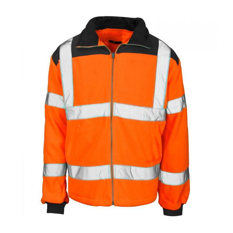 Supertouch Hi Vis Orange Rain Patch Fleece Jacket: 3788
