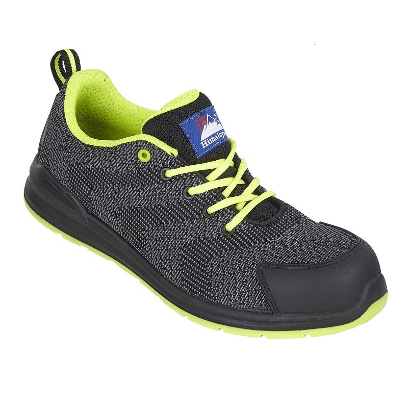 Himalayan Black FlyKnit Mesh Safety Trainer with Metal Free Toecap and Midsole: 4341