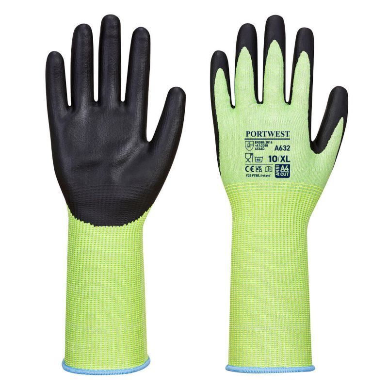 Portwest Green Cut Glove Long Cuff: A632