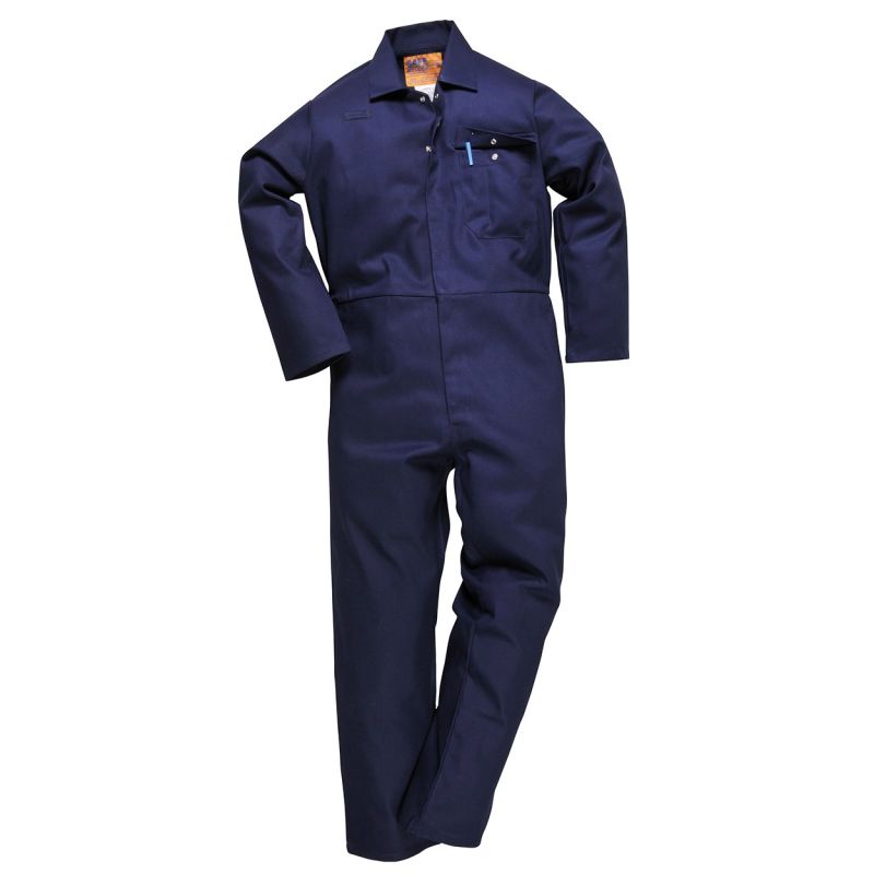 CE Flame Resistant Safe-Welder Navy Coverall: C030