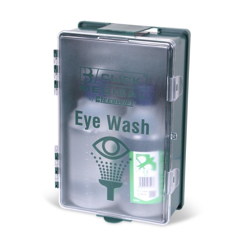 Boxed Eyewash Station with 2 x 500ml Eyewash & Eyepads: CM0700