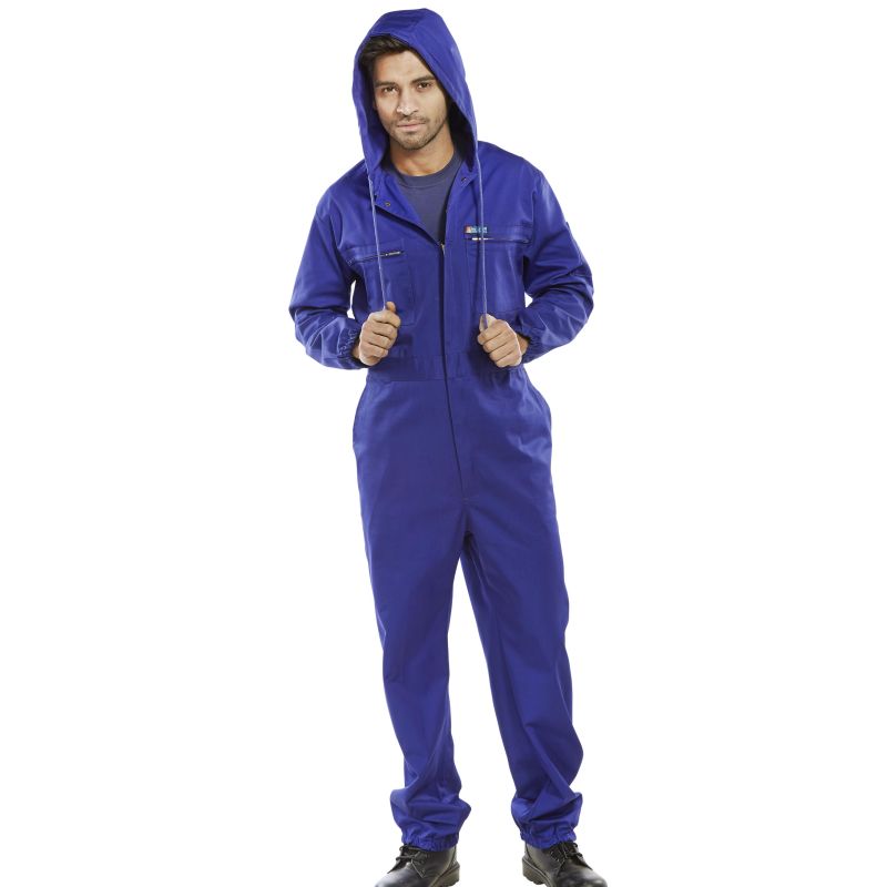 Click Hooded Poly/Cotton Coverall: PCBSHCAR