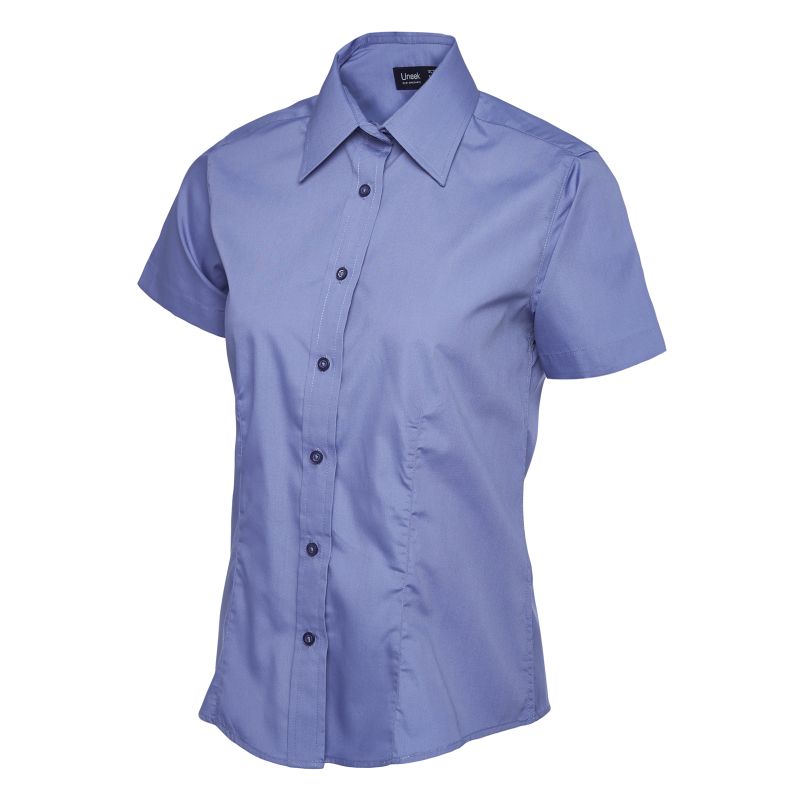 Uneek Ladies Poplin Half Sleeve Shirt: UC712