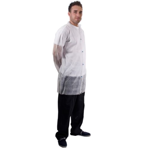 1710 - Non-Woven Visitors Coats With Poppers (50)
