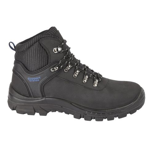2601 - Himalayan Black Leather Safety Hiker With Steel Toecap and Midsole