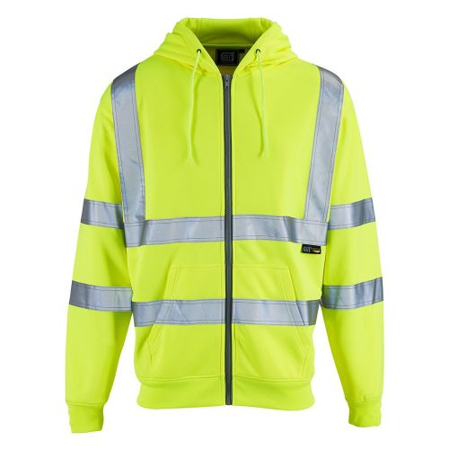 319 - Hi Vis Zipped Hooded Sweatshirt