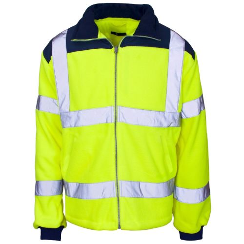 3784 - Supertouch Hi Vis Yellow Rain Patch Fleece Jacket