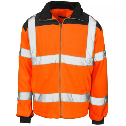 3788 - Supertouch Hi Vis Orange Rain Patch Fleece Jacket