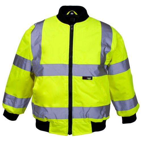 Junior High Vis Yellow Bomber Jacket: JY3J