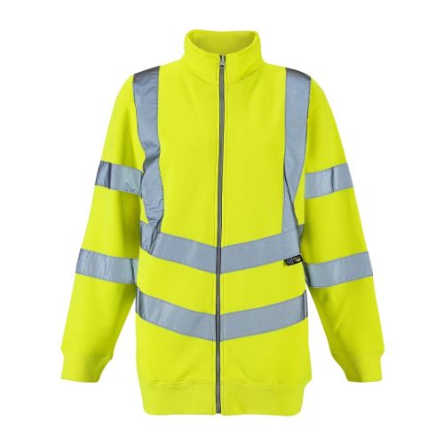 Ladies Supertouch Hi Vis Eshaal Zipped Sweatshirt: L6514/8