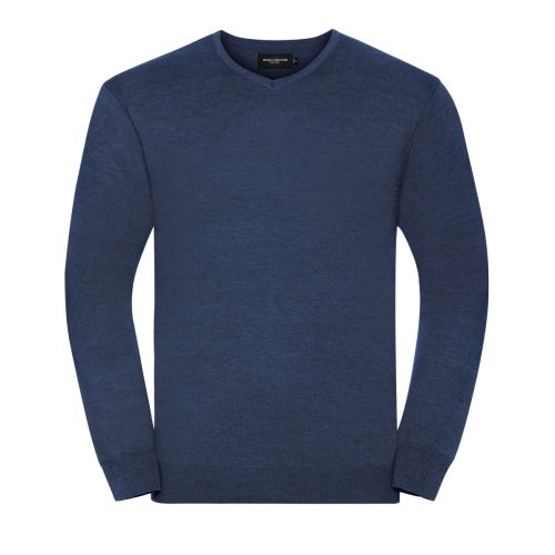 710M - Russell V-neck Knitted Pullover