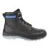 Himalayan Black Leather Upper Safety Ankle Boot with Steel Toe Cap and Midsole: 2600