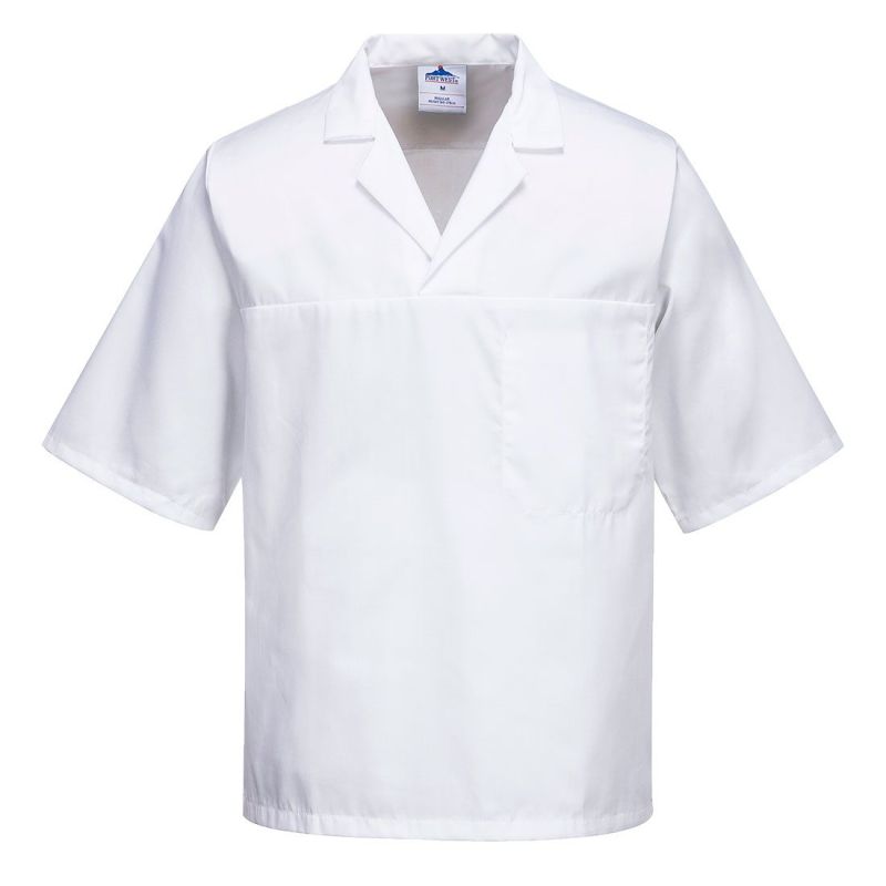 Bakers Shirt Short Sleeve White: 2209