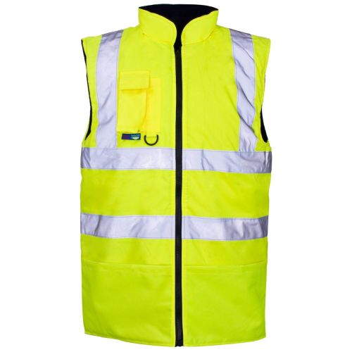 3674 High Vis Yellow Reversible Bodywarmer