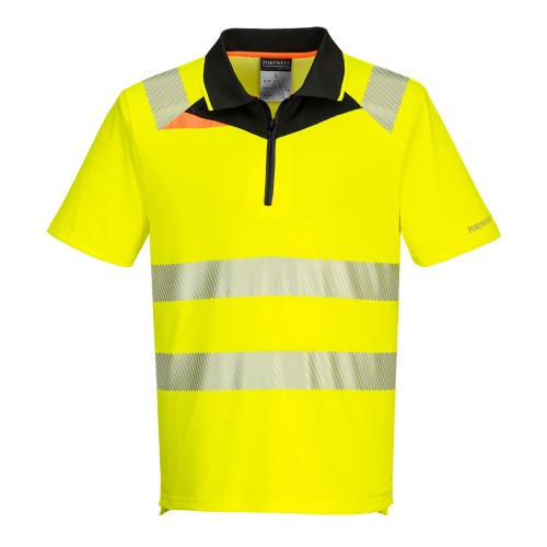 DX412 - DX4 Hi-Vis Zip Polo Shirt S/S