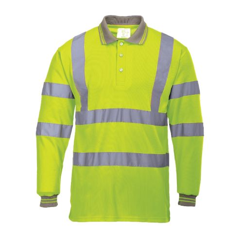 S277 - Hi-Vis Long Sleeved Polo Shirt