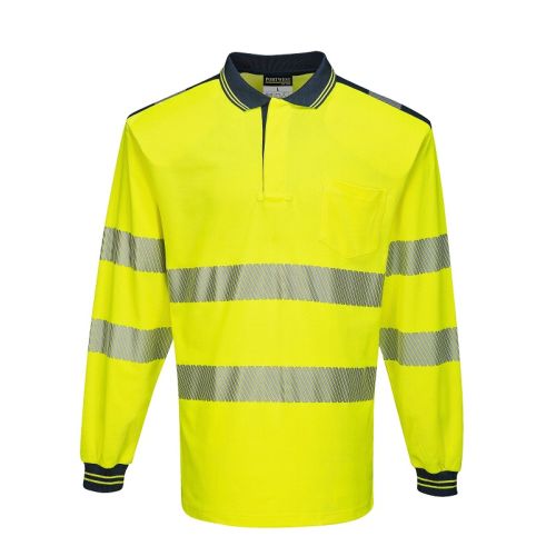 T184 - Hi Vis Polo Shirt Long Sleeve