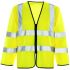 3264 - High Vis Yellow Long Sleeve Zip Front Vest