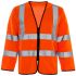 3264 - High Vis Yellow Long Sleeve Zip Front Vest