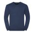 710M - Russell V-neck Knitted Pullover