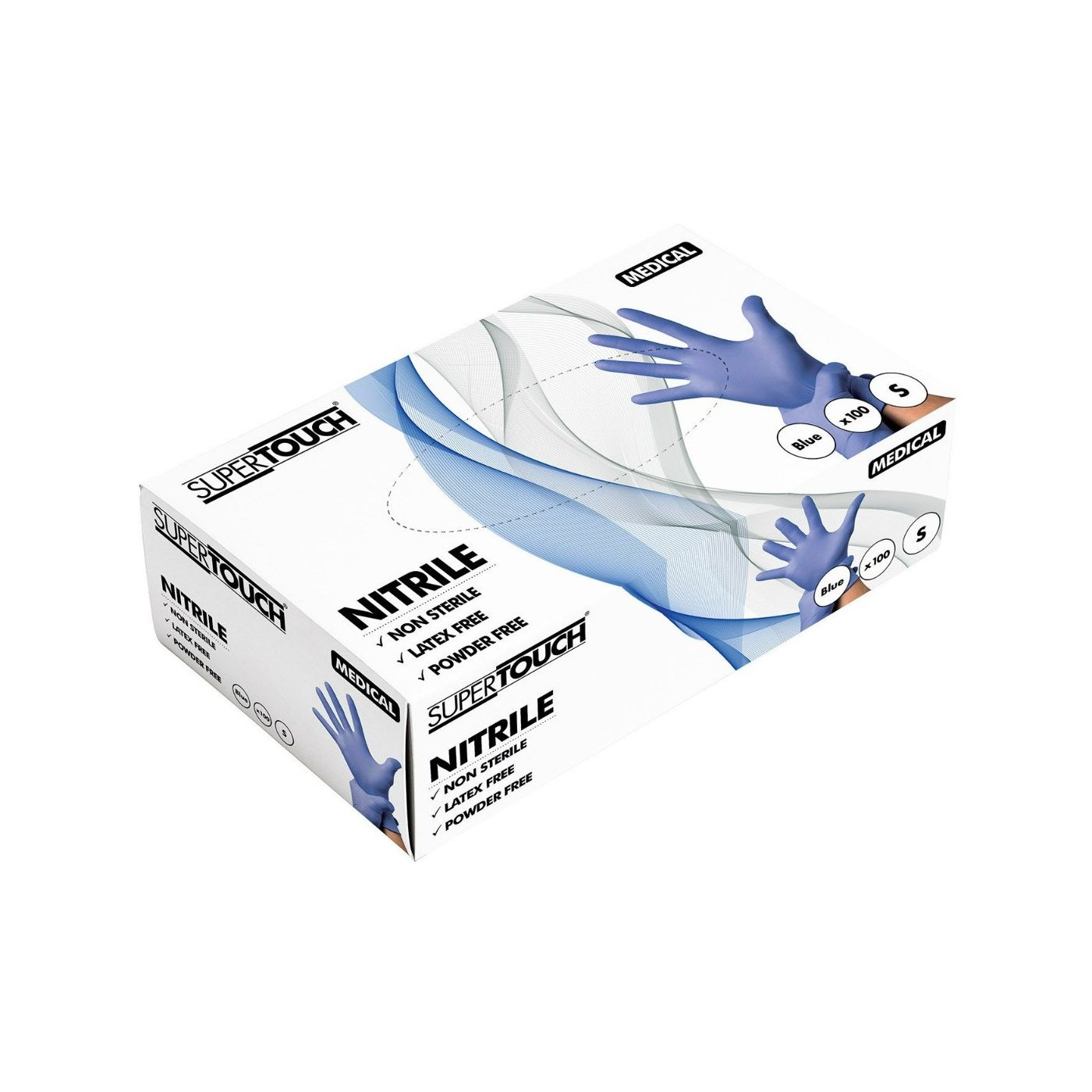 1261 - Nitrile Blue Medical Powder free Disposable  Glove (1000)
