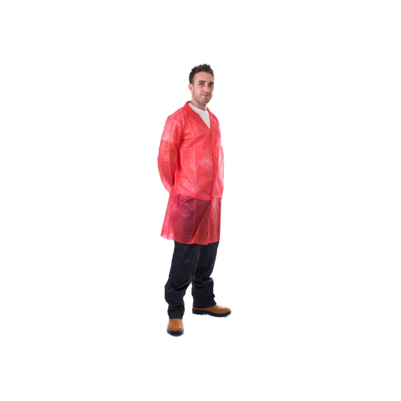 1710 - Non-Woven Visitors Coats With Poppers (50)