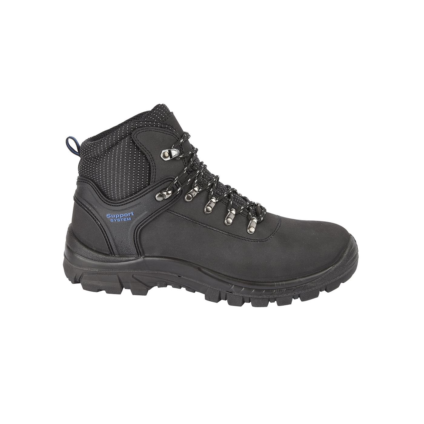 2601 - Himalayan Black Leather Safety Hiker With Steel Toecap and Midsole