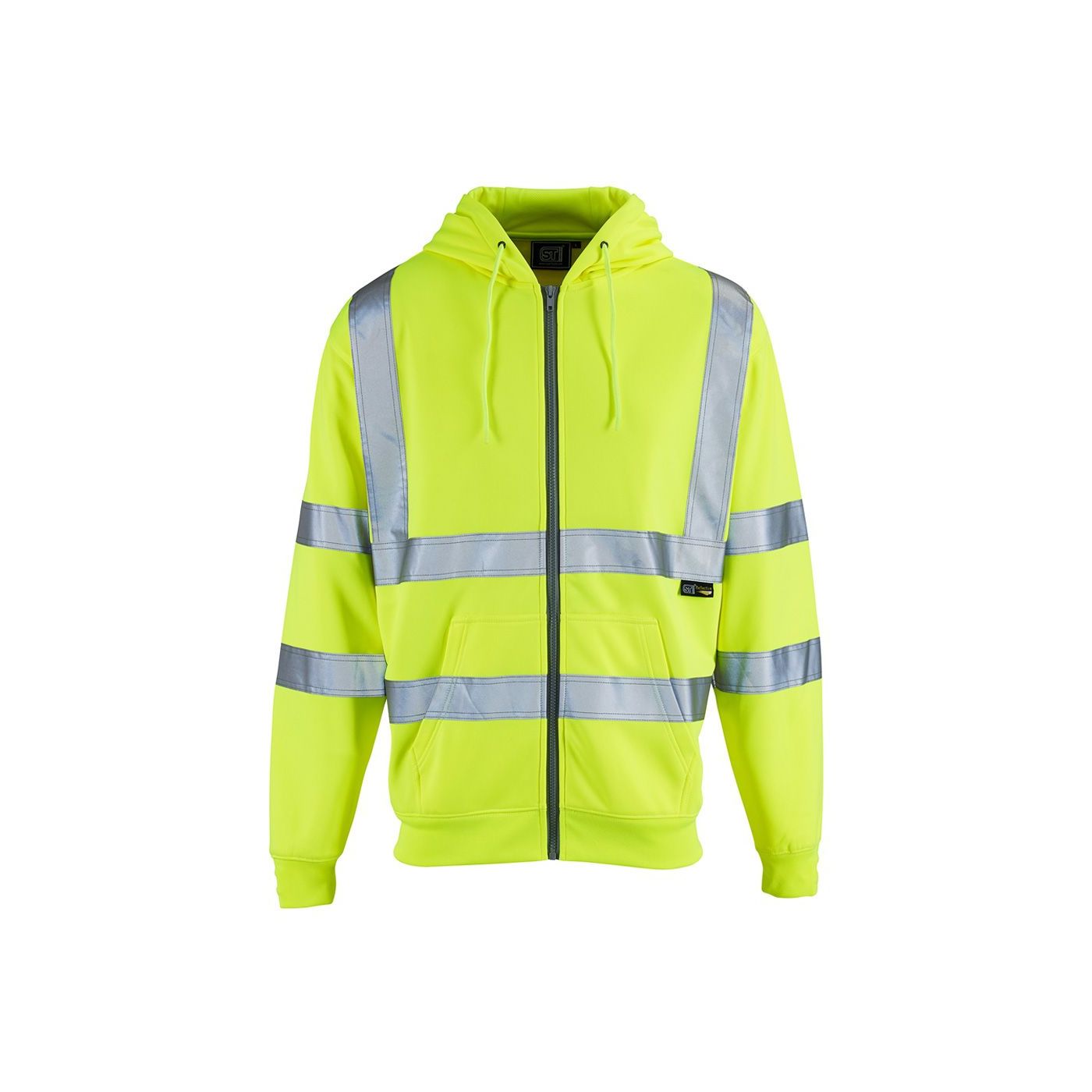 319 - Hi Vis Zipped Hooded Sweatshirt