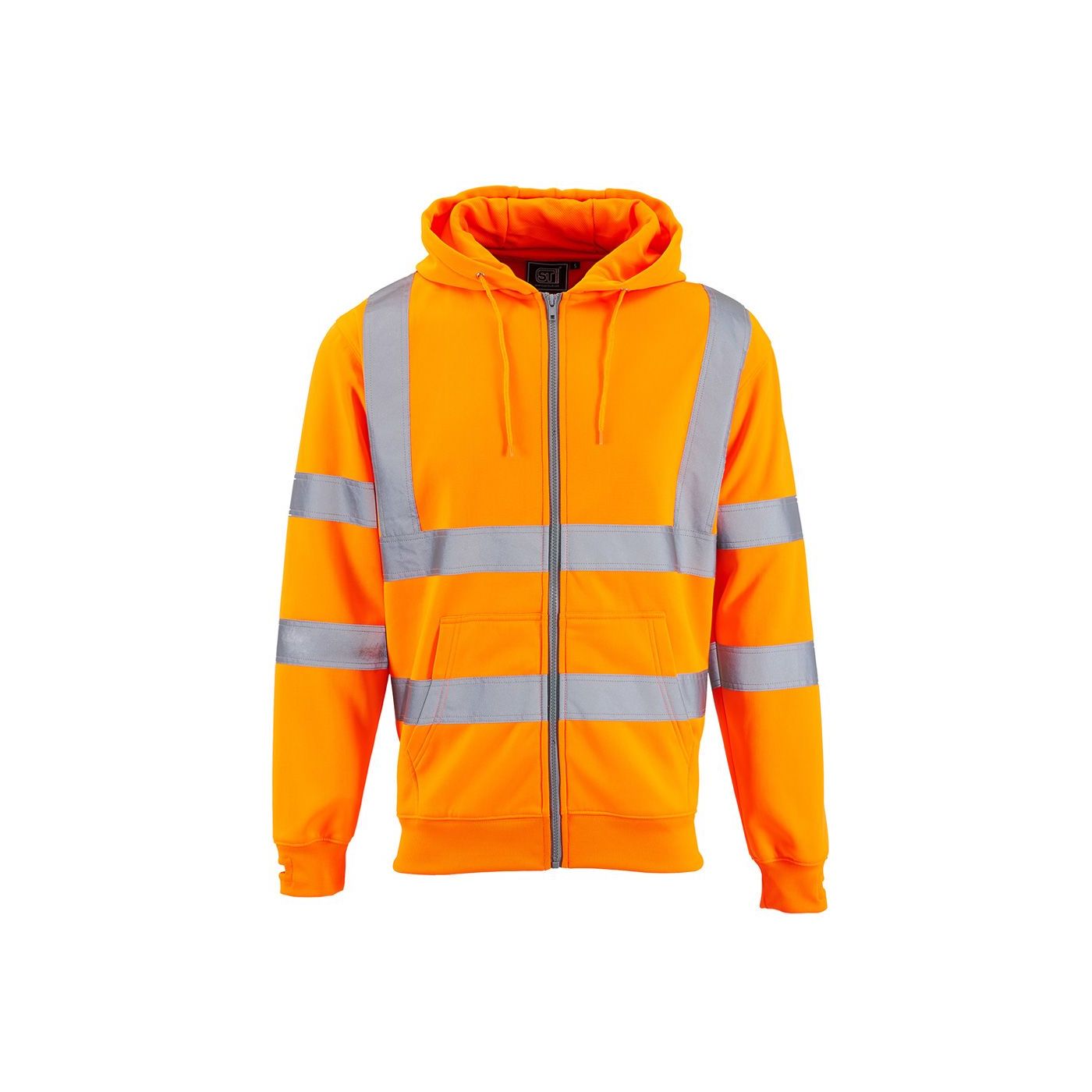 319 - Hi Vis Zipped Hooded Sweatshirt