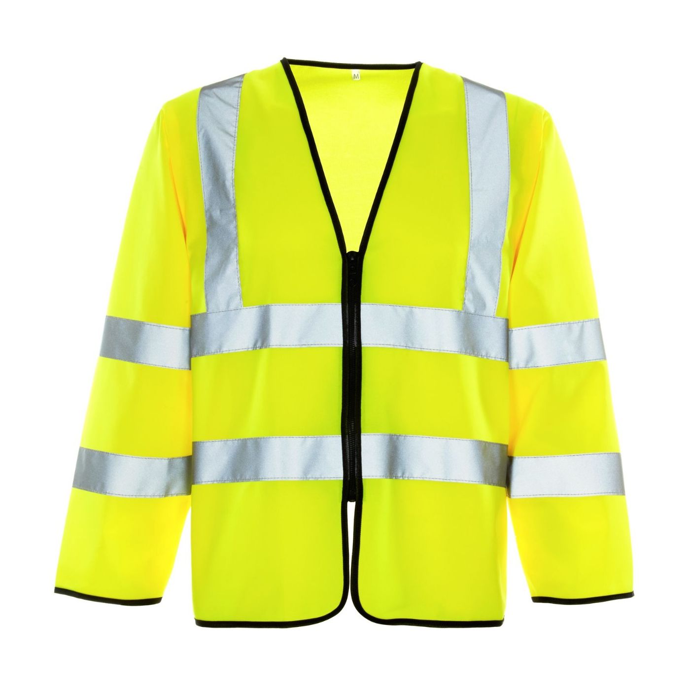 3264 - High Vis Yellow Long Sleeve Zip Front Vest