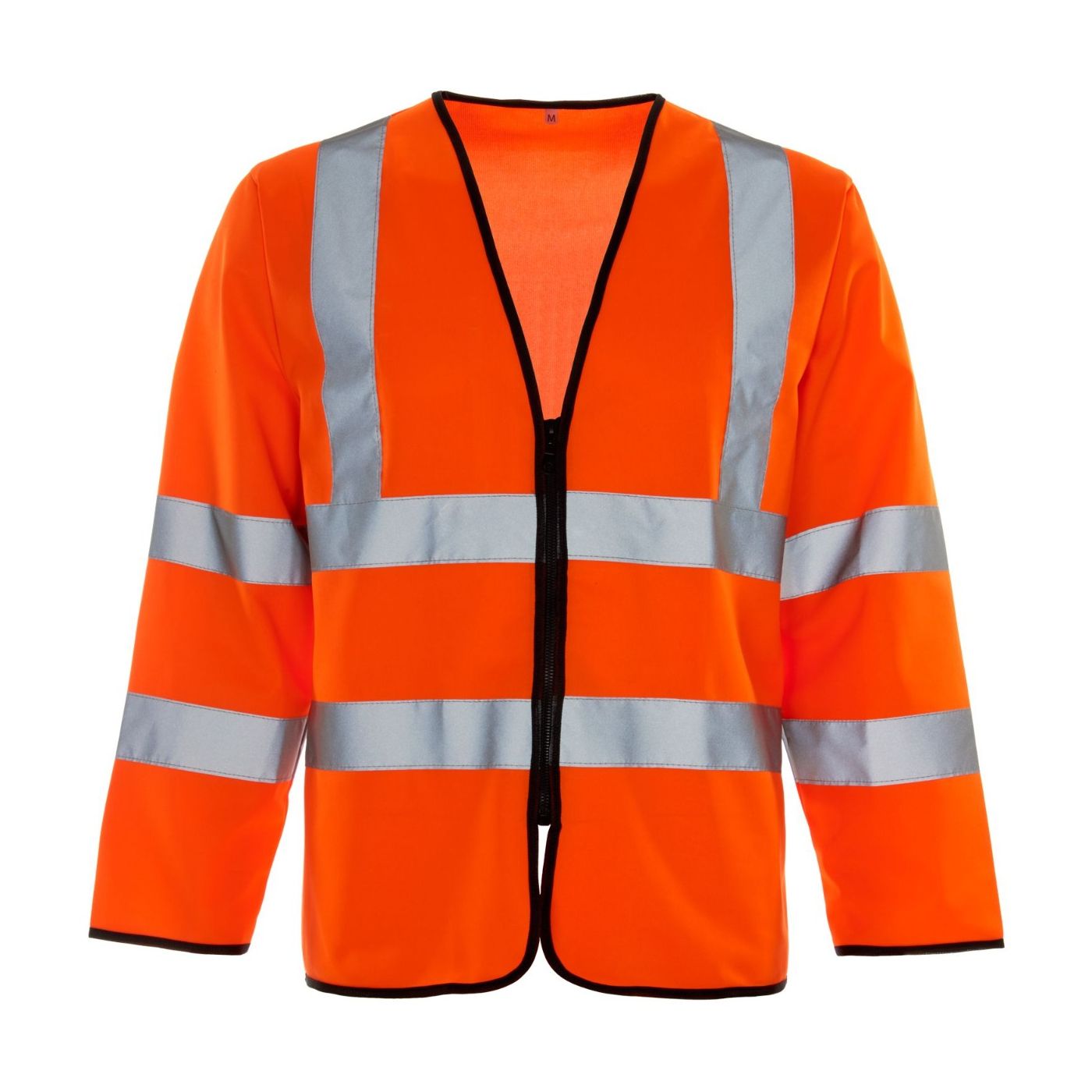 3264 - High Vis Yellow Long Sleeve Zip Front Vest