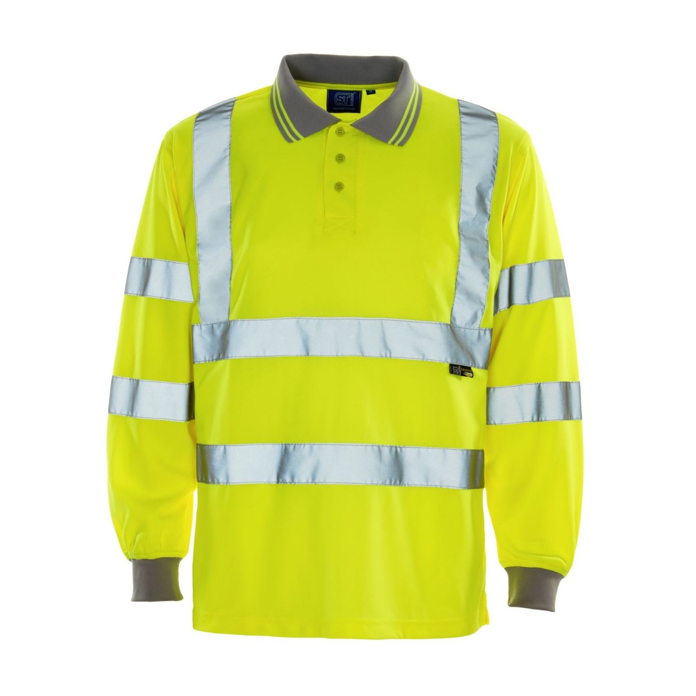 35E - Supertouch High Vis Bird Eye Long Sleeve Polo Shirt