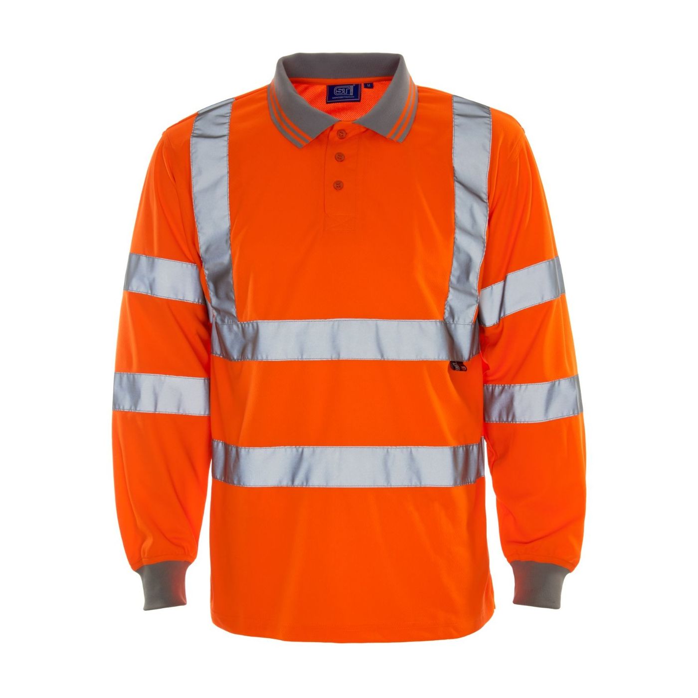 35E - Supertouch High Vis Bird Eye Long Sleeve Polo Shirt