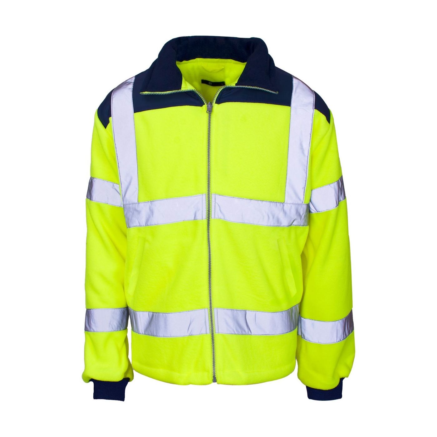 3784 - Supertouch Hi Vis Yellow Rain Patch Fleece Jacket