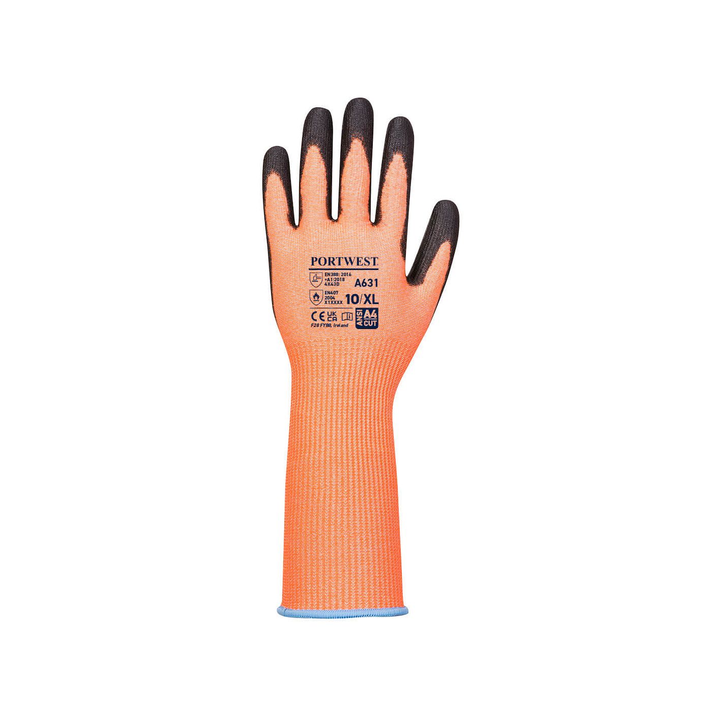 A631 - Portwest Vis-Tex Cut D Glove Long Cuff