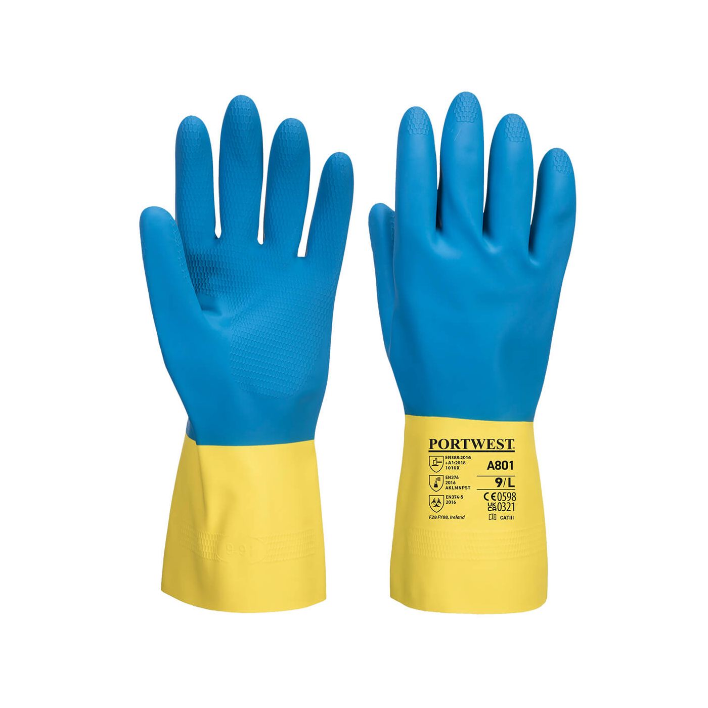 A801 - 2 Tone Double Dipped Latex Gauntlet