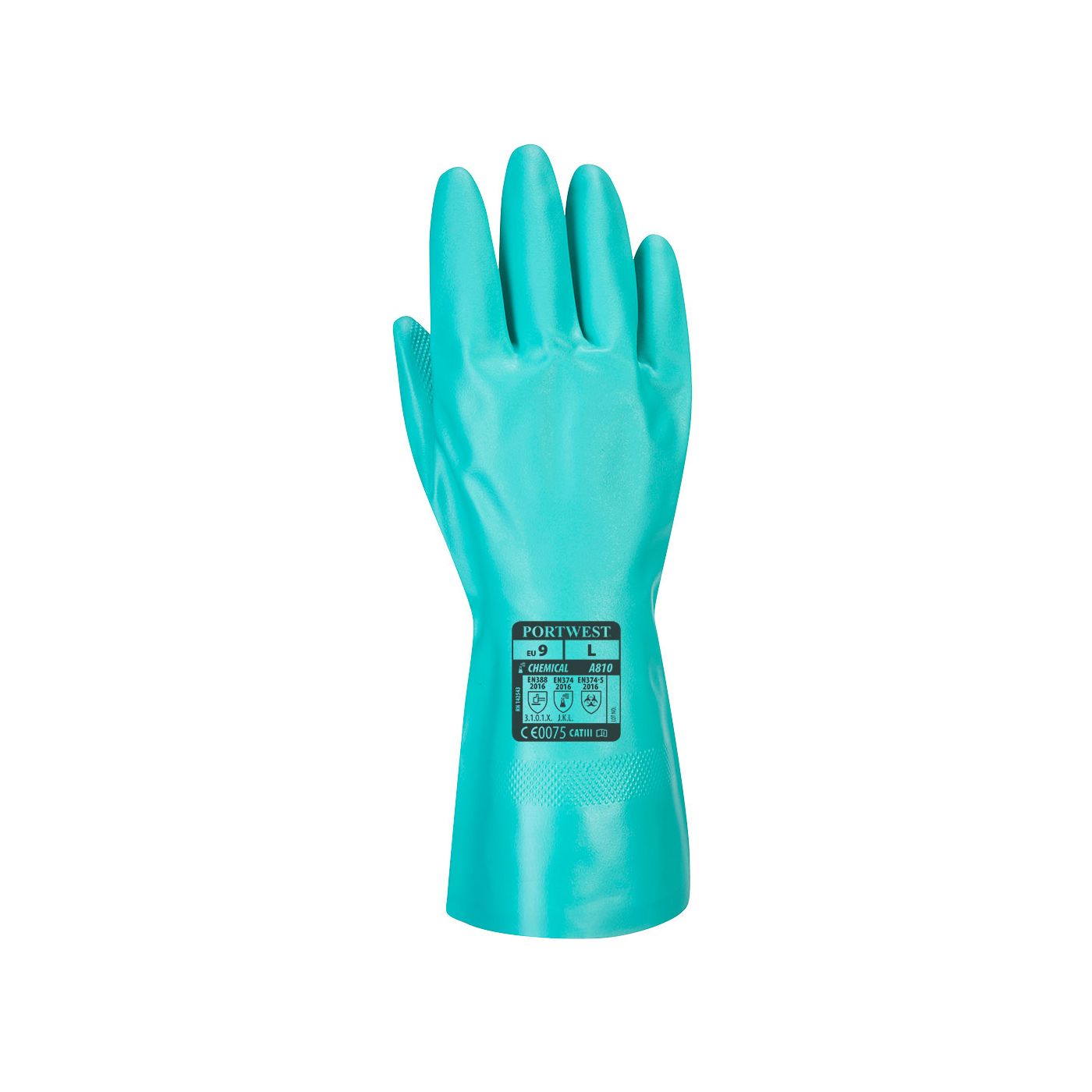 A810 - Nitrosafe Nitrile Chemical Flock Lined Glove