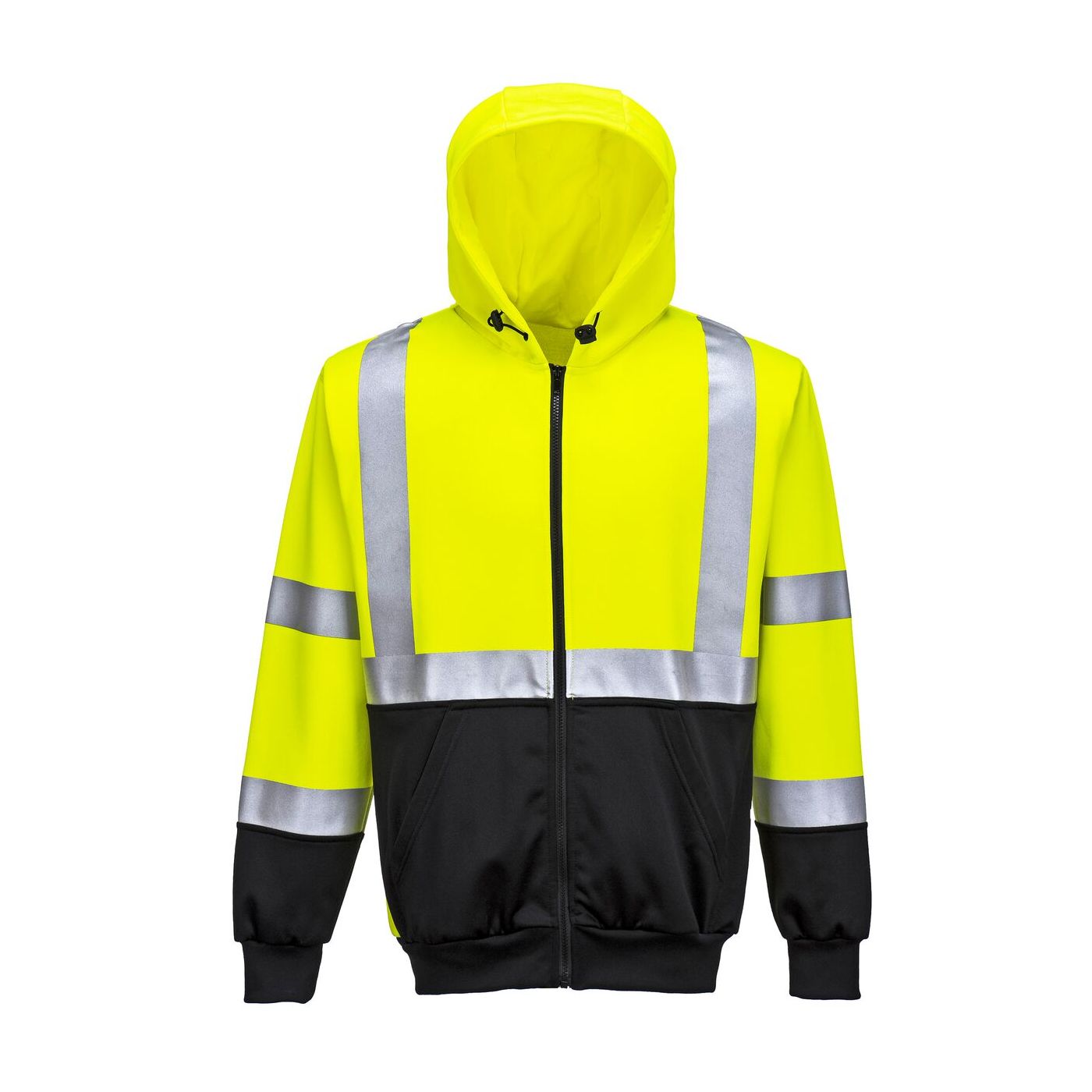 B315 - Hi-Vis Two-Tone Zipped Hoodie
