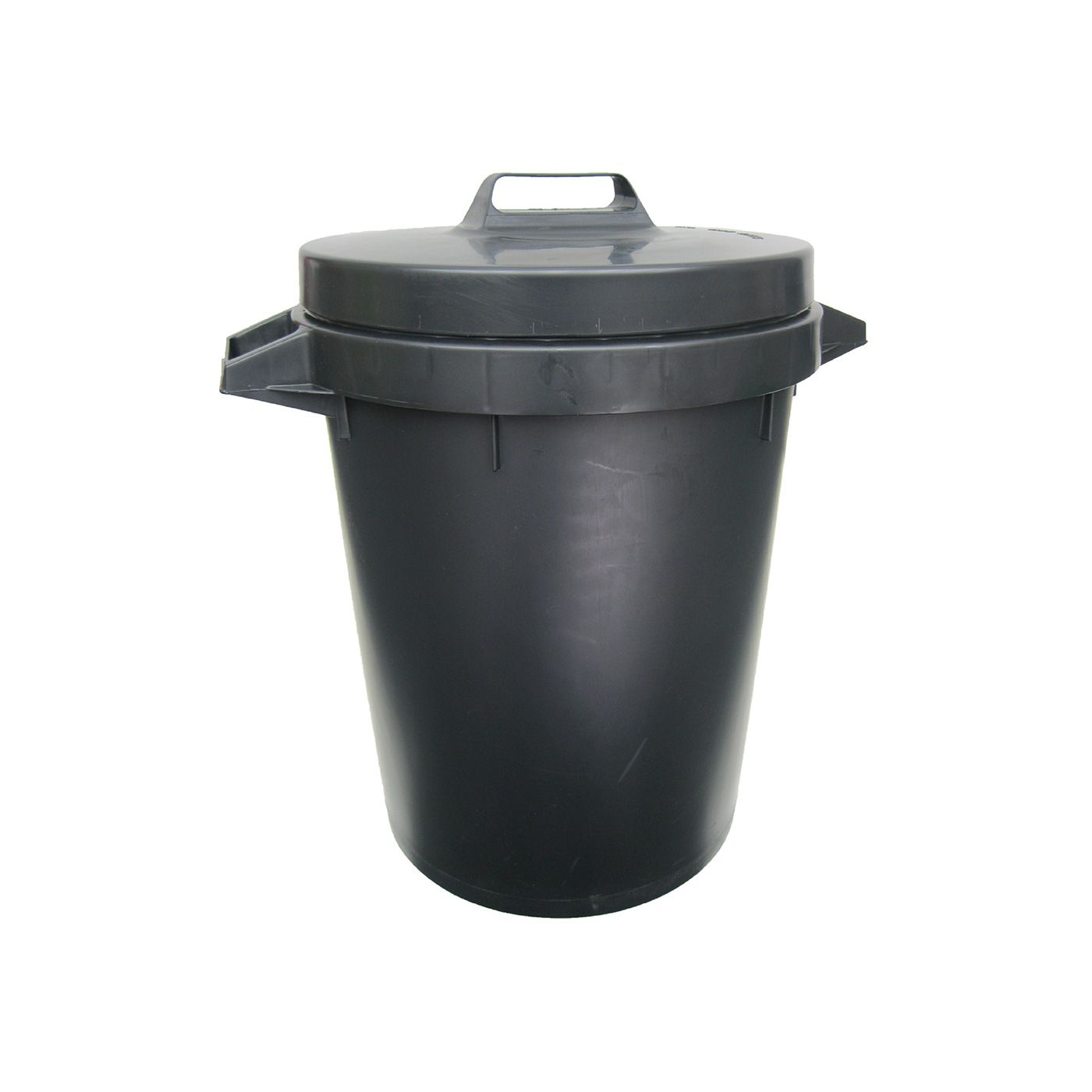 BM199 - Heavy Duty Black Plastic Refuse Bin with Lid