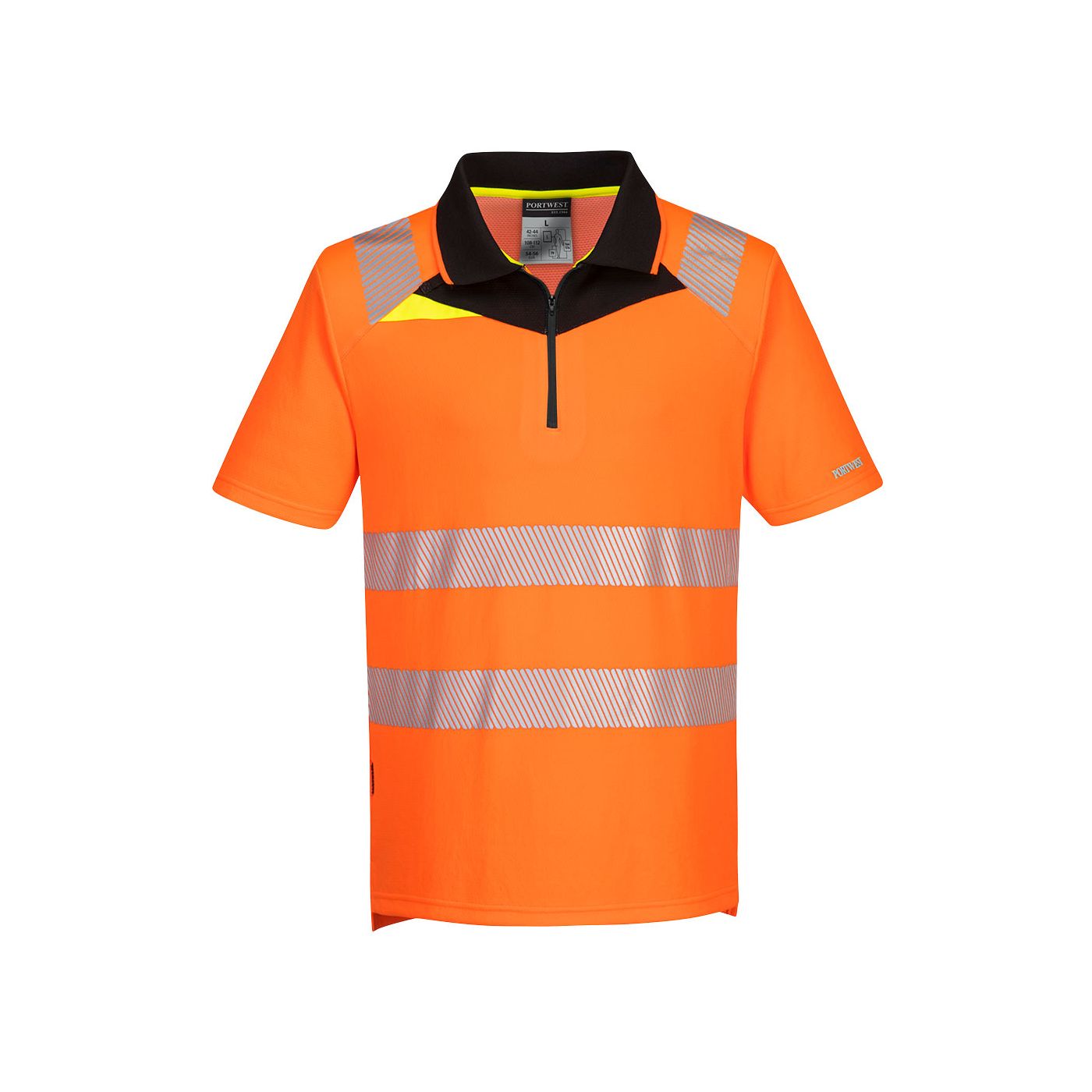 DX412 - DX4 Hi-Vis Zip Polo Shirt S/S