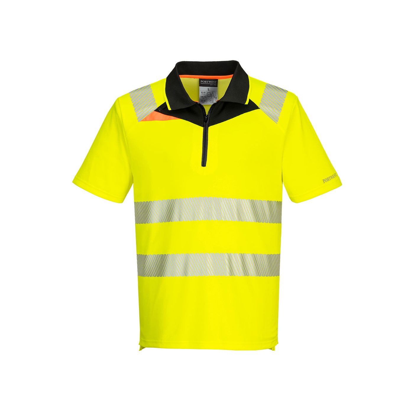 DX412 - DX4 Hi-Vis Zip Polo Shirt S/S
