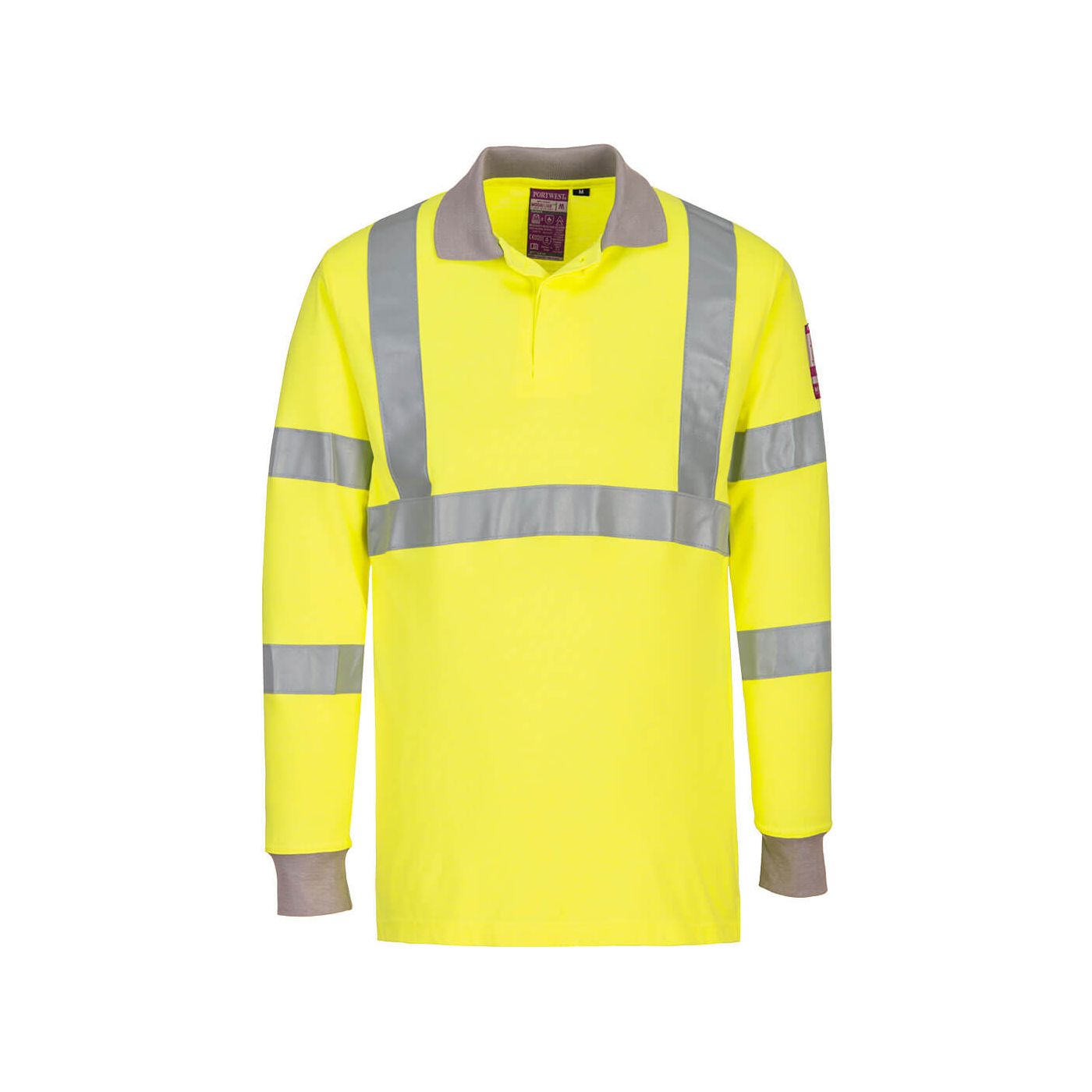 FR77 - Flame Retardant Anti static High Vis Yellow Polo Shirt