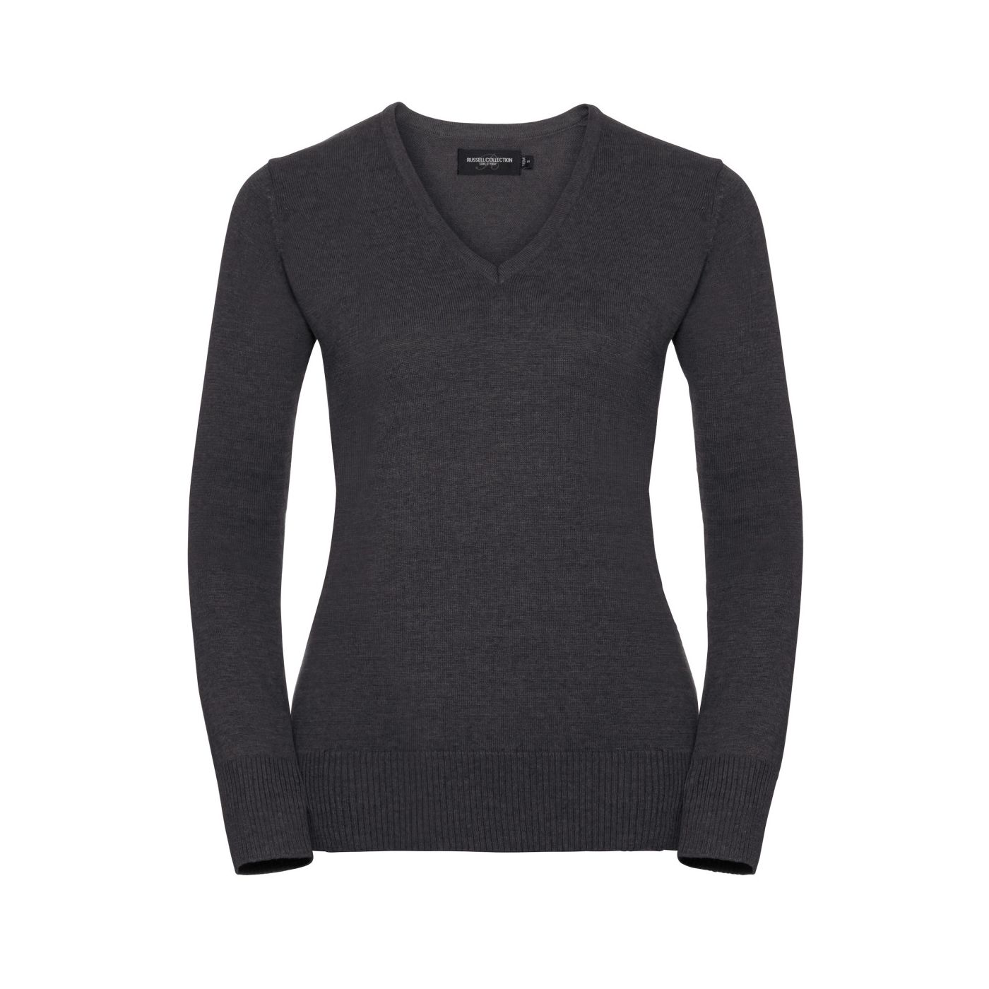 710F - Russell Ladies V-neck Knitted Pullover