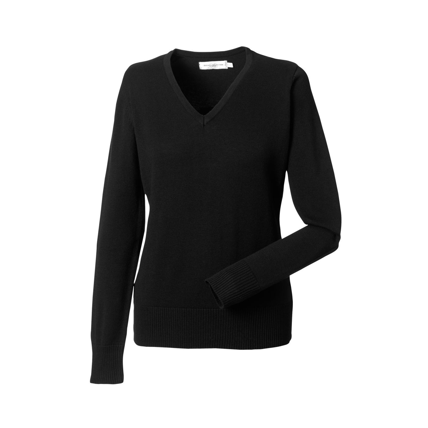 710F - Russell Ladies V-neck Knitted Pullover