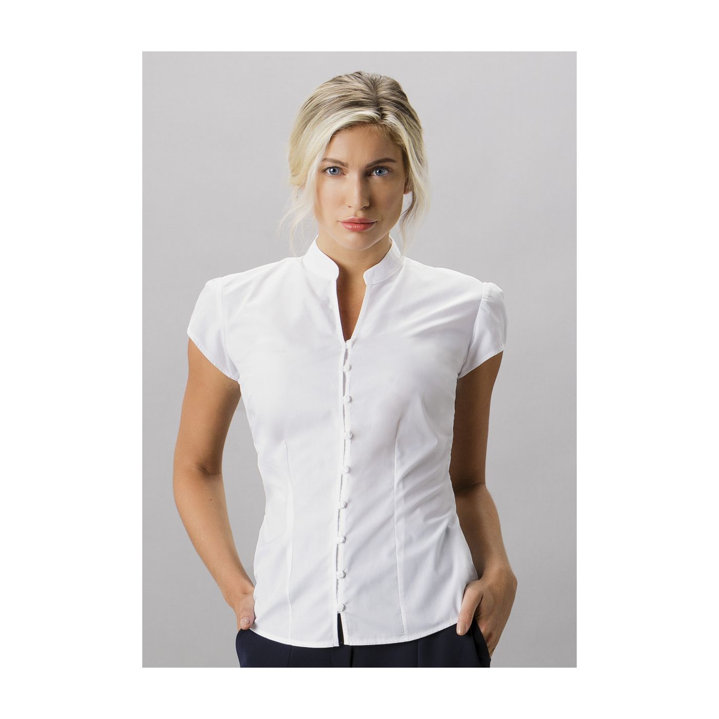 KK727 - Kustom Kit Ladies Continental Sleeveless Blouse