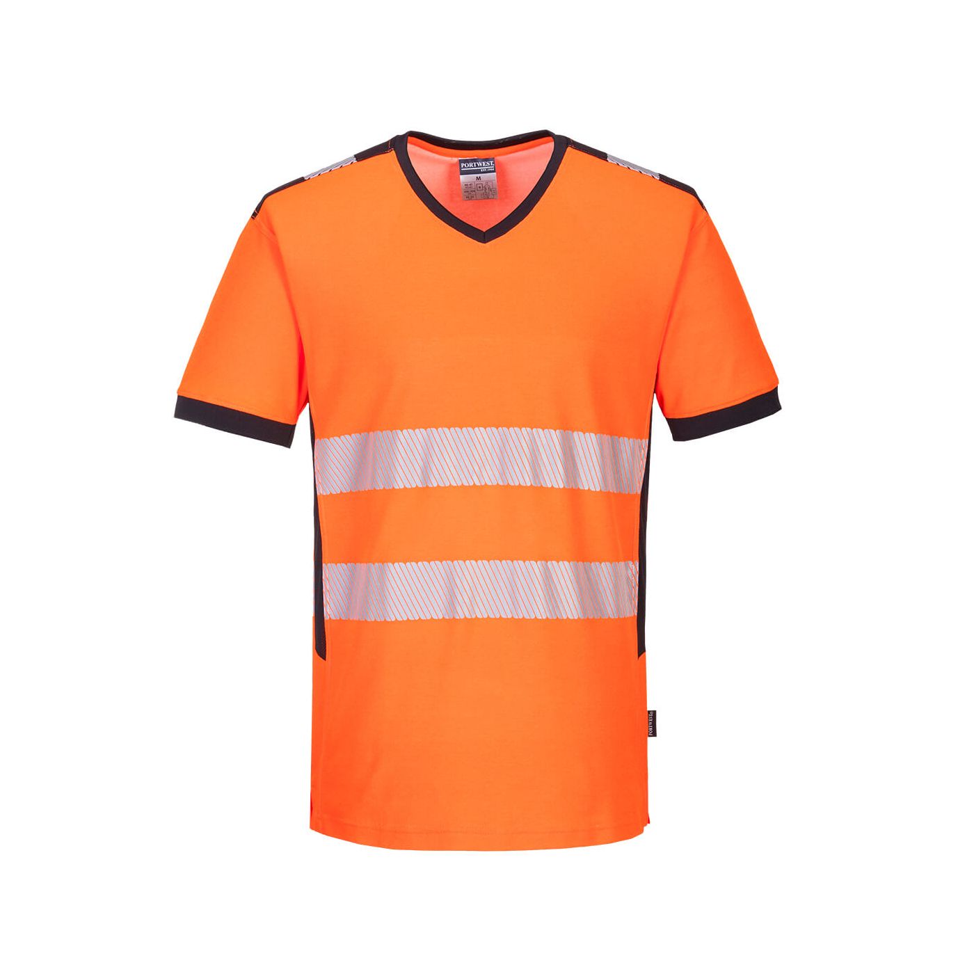 PW310 - PW3 Hi-Vis V-Neck Mesh Insert T-Shirt S/S