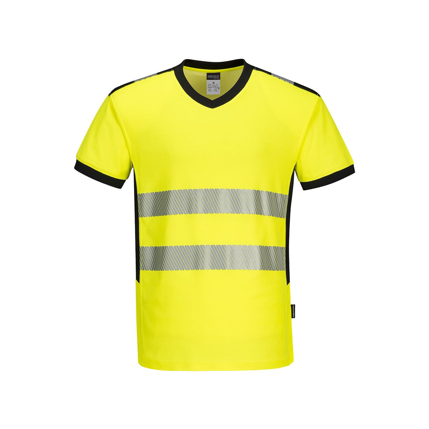 PW310 - PW3 Hi-Vis V-Neck Mesh Insert T-Shirt S/S