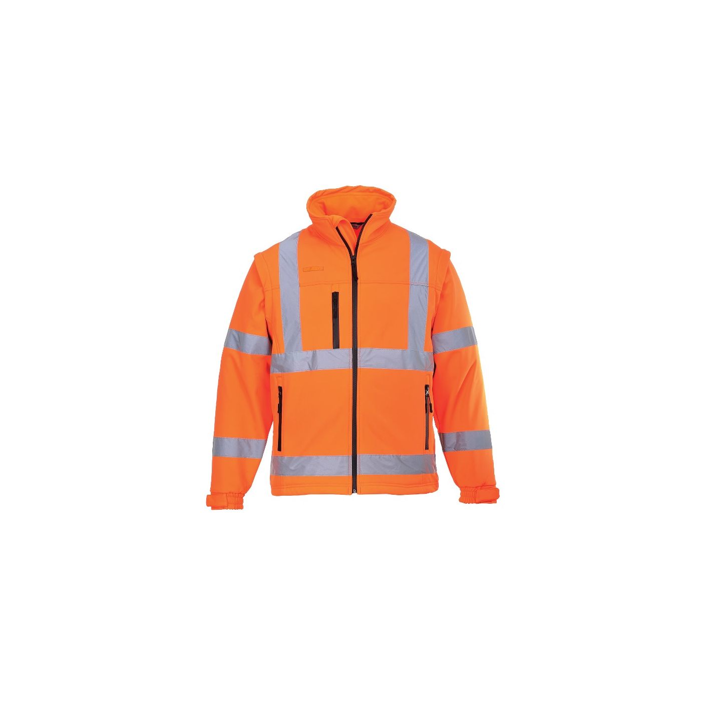 S428 - High Vis Soft shell Jacket (Detachable Sleeves)