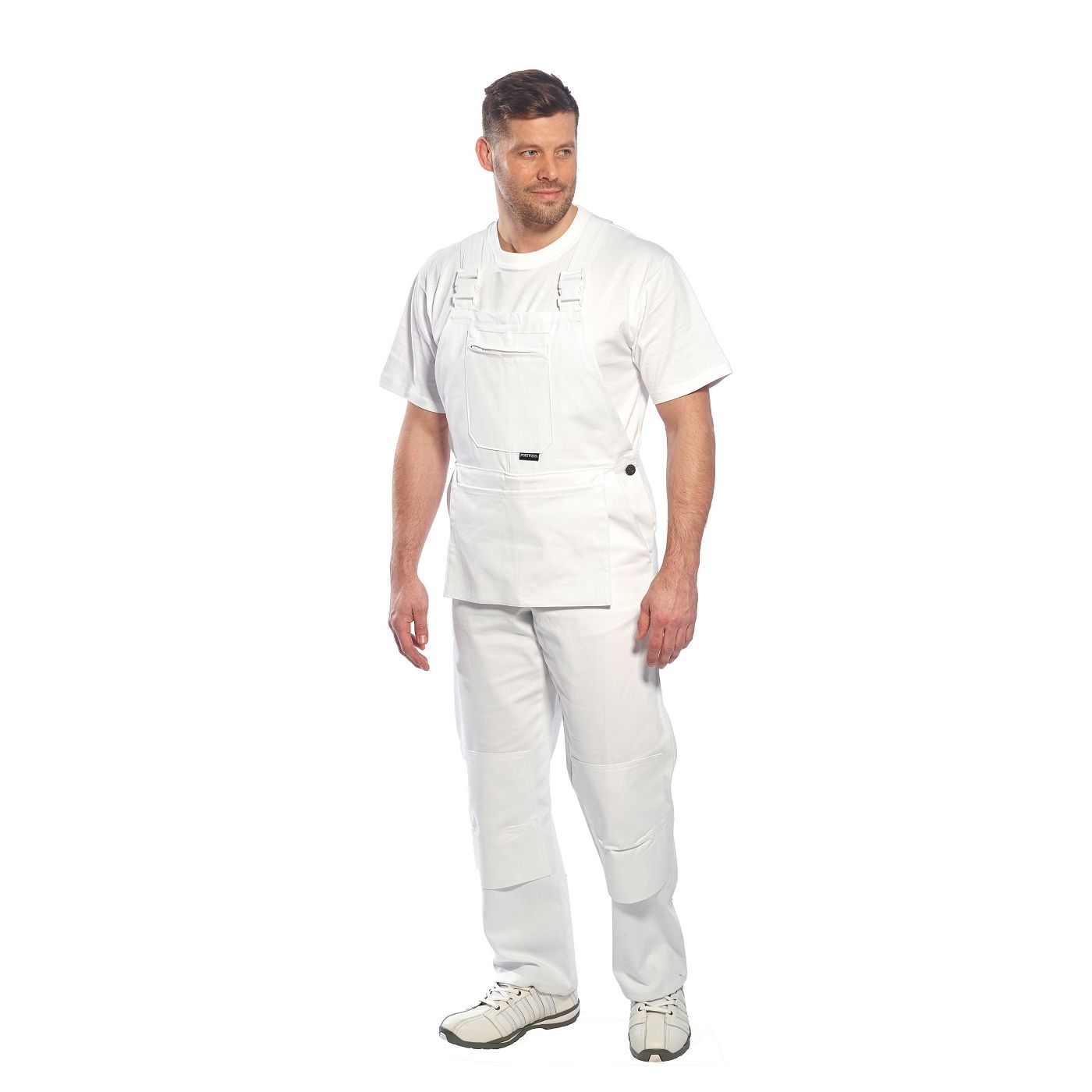 S810 - White Bolton Bib & Brace