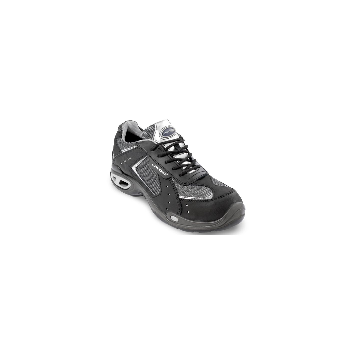 1276.70 - CLEARANCE - Lavoro Silver Indy Black Safety Trainer
